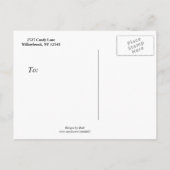 マーブルとホワイトの花 Save the Date 案内ポストカード (裏面)