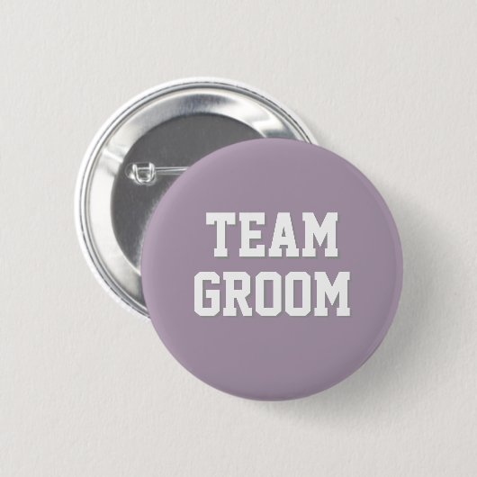 マーブルのスポーツ風レターのGroomチーム 缶バッジ (正面&裏面)