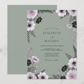 マーブルのスレートシダーの結婚式 招待状 (正面/裏面)