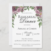 マーブルの花の彩りのリハーサルディナー招待状 招待状 (正面)