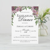 マーブルの花の彩りのリハーサルディナー招待状 招待状 (スタンド正面)