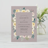 マーブルの黄色いボタン wedding 招待状 (スタンド正面)
