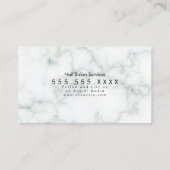 マーブルはっきりしたまつ毛サロン白黒 名刺 (裏面)