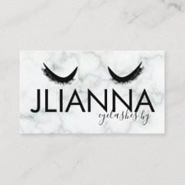マーブルはっきりしたまつ毛サロン白黒 名刺