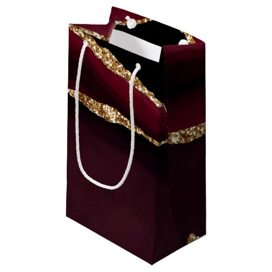 マーブルアガテシックブラックパープル金ゴールドグリッター スモールペーパーバッグ (正面アングル)