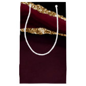 マーブルアガテシックブラックパープル金ゴールドグリッター スモールペーパーバッグ (正面)