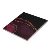 マーブルアガテシックブラックパープル金ゴールドグリッター タイル (側面)