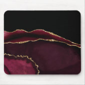 マーブルアガテシックブラックパープル金ゴールドグリッター マウスパッド (正面)