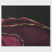 マーブルアガテシックブラックパープル金ゴールドグリッター ラッピングペーパー (フラット)