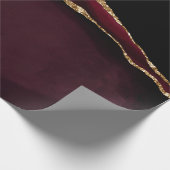 マーブルアガテシックブラックパープル金ゴールドグリッター ラッピングペーパー (角)