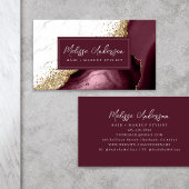 マーブルアガテブルゴーニュ金ゴールドグリッターリュックス 名刺