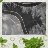 マーブルアガテ金ゴールドグラム12 キッチンタオル (折り畳み)