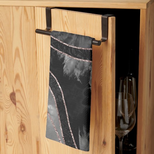 マーブルアガテ金ゴールドグラム12 キッチンタオル (三つ折り)