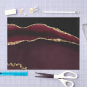 マーブルアゲートシックブラックパープル金ゴールドグリッター 薄葉紙 (クラフト)