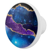 マーブルアゲートストーン銀河ラメ輝く星 セラミックノブ (右)