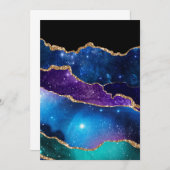 マーブルアゲートストーン銀河系スパークリース輝くターズ サンキューカード (正面/裏面)