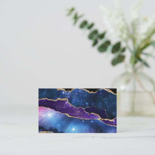 マーブルアゲートストーン銀河系スパークリース輝くターズ 名刺 (スタンド正面)