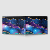 マーブルアゲートストーン銀河系スパークリー輝くスターズ ゲストブック (全面)