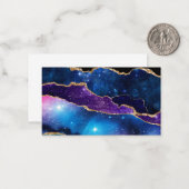 マーブルアゲートストーン銀河系スパークリー輝くスターズ ノートカード (正面/裏面インサイチュ)