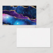 マーブルアゲートストーン銀河系スパークリー輝くスターズ ノートカード (正面/裏面)