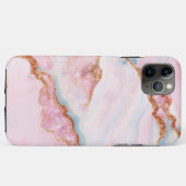 マーブルアゲートトレンディーブルーピンク金ゴールドコレクション Case-Mate iPhoneケース (裏面(横))