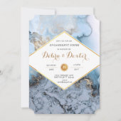 マーブルアゲート婚約招待状 招待状 (正面)