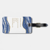 マーブルアゲート金ゴールドグリッター ラゲッジタグ (裏面横)