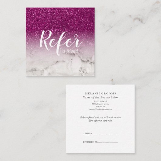 マーブルアンドパープルグリッターグラデーショングラムシック 紹介カード (正面/裏面)