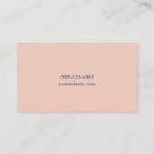 マーブルアンドピンクデザインメイクアップアーティストサロングリッター 名刺 (裏面)