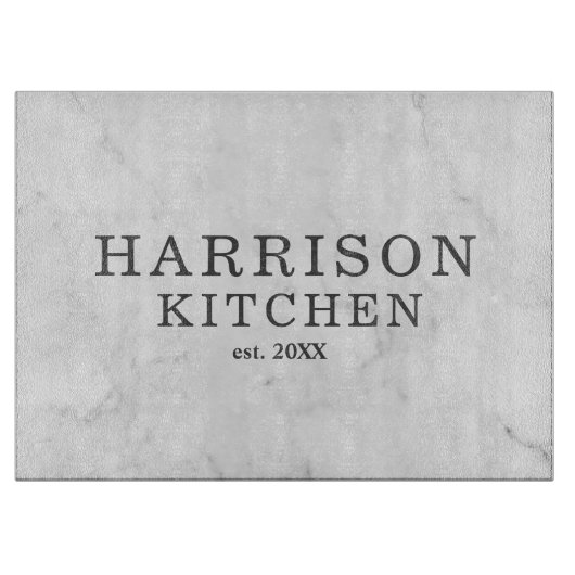 マーブルエレガントウェディングキッチンカスタムズカットボア カッティングボード (正面)