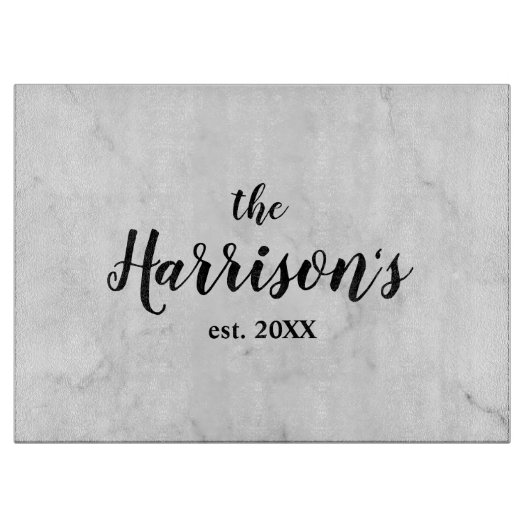 マーブルエレガントウェディングキッチンカスタム カッティングボード (正面)