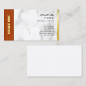 マーブルエレガントウッド金ゴールドカンパニープレインラグジュアリー 名刺 (正面/裏面)