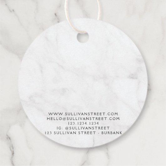 マーブルエレガントブレスレットサンキューラベル フェイバータグ (裏面)