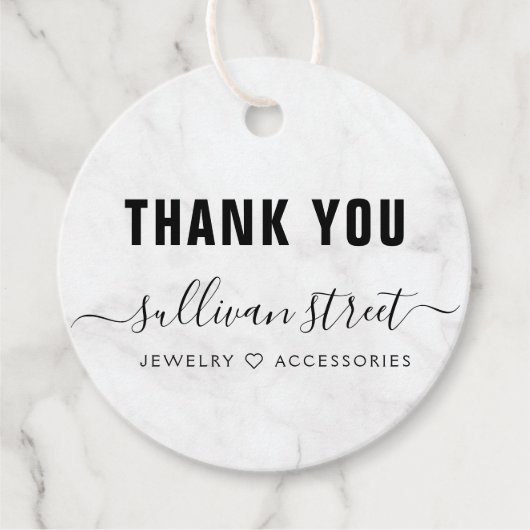 マーブルエレガントブレスレットサンキューラベル フェイバータグ (正面)