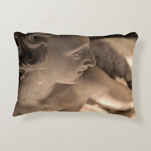 マーブルエンジェル彫刻プリント アクセントクッション (裏面)