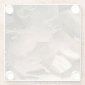 マーブルエンジェル彫刻プリント ガラスコースター (裏面)