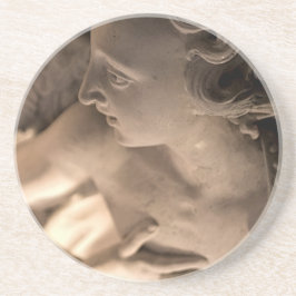 マーブルエンジェル彫刻プリント コースター