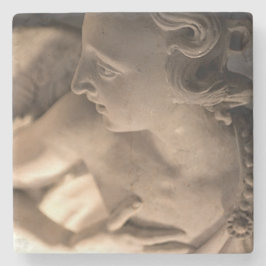 マーブルエンジェル彫刻プリント ストーンコースター