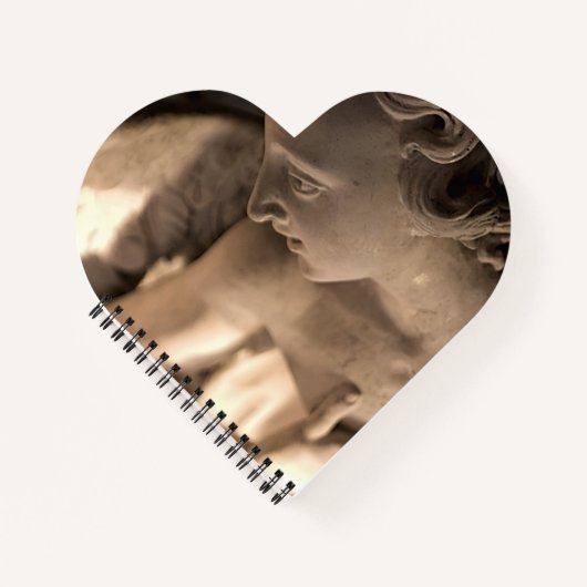 マーブルエンジェル彫刻プリント ノートブック (正面)