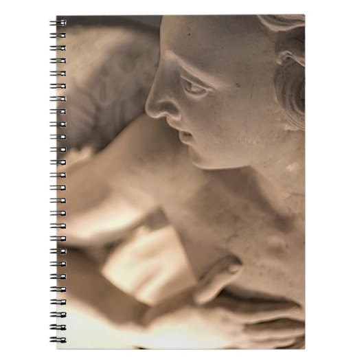 マーブルエンジェル彫刻プリント ノートブック (正面)