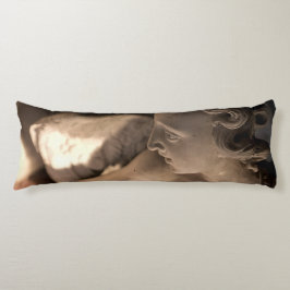 マーブルエンジェル彫刻プリント ボディピロー