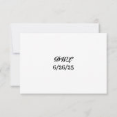 マーブルオニキスの結婚式RSVPカード 出欠カード (裏面)