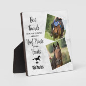 マーブルカスタム エクインプロトコラージ 馬のメモリアル フォトプラーク (正面)