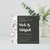 マーブルカップルのウェディングシャワー招待状 招待状 (スタンド正面)