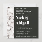 マーブルカップルのウェディングシャワー招待状 招待状 (正面)