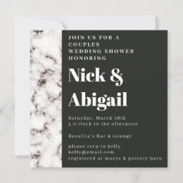 マーブルカップルのウェディングシャワー招待状 招待状