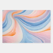 マーブルカラフル紙アートラッピング紙シート ラッピングペーパーシート (正面2)