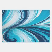 マーブルカラフル紙アートラッピング紙シート ラッピングペーパーシート (正面3)