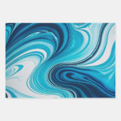 マーブルカラフル紙アートラッピング紙シート ラッピングペーパーシート (正面2)