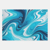 マーブルカラフル紙アートラッピング紙シート ラッピングペーパーシート (正面)